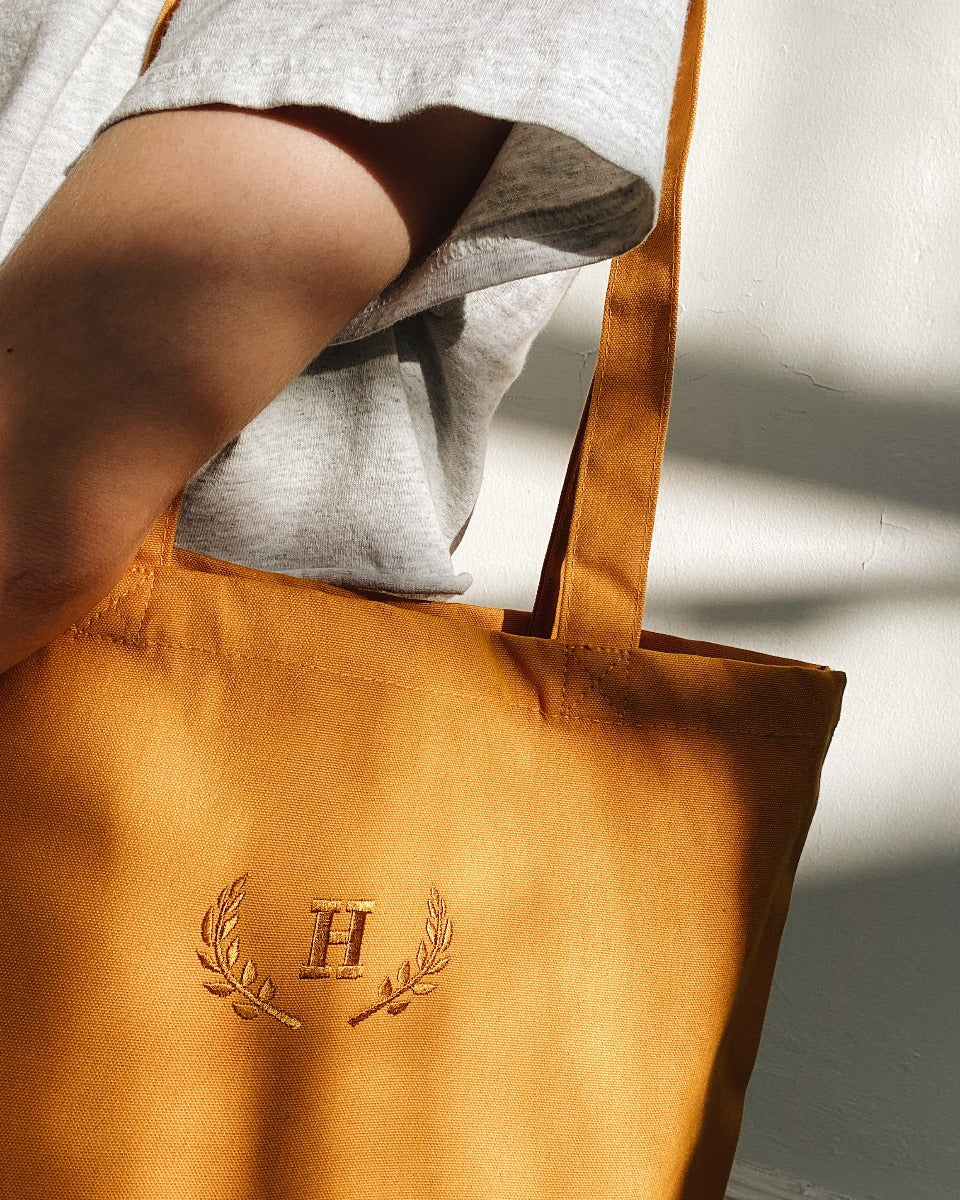 Embroidered Varsity Tote Bag