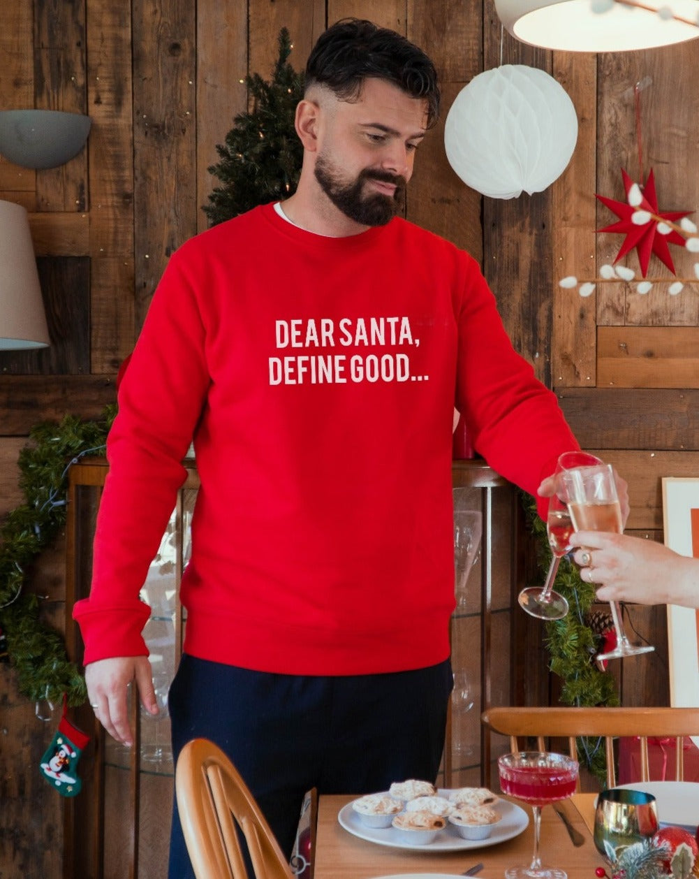 Men's Dear Santa Define Good Christmas Jumper