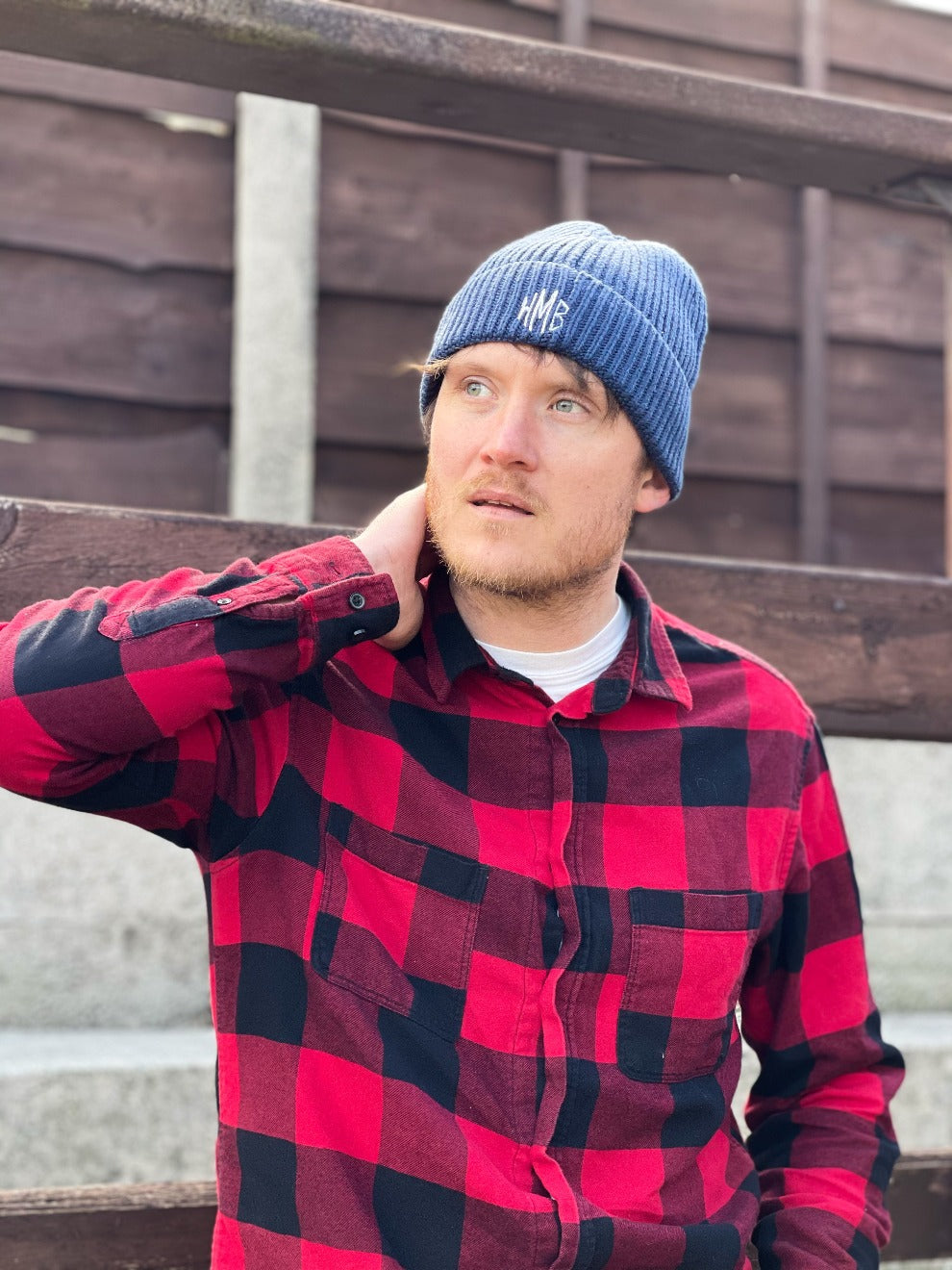 Personalised Embroidered Retro Initials Beanie Hat