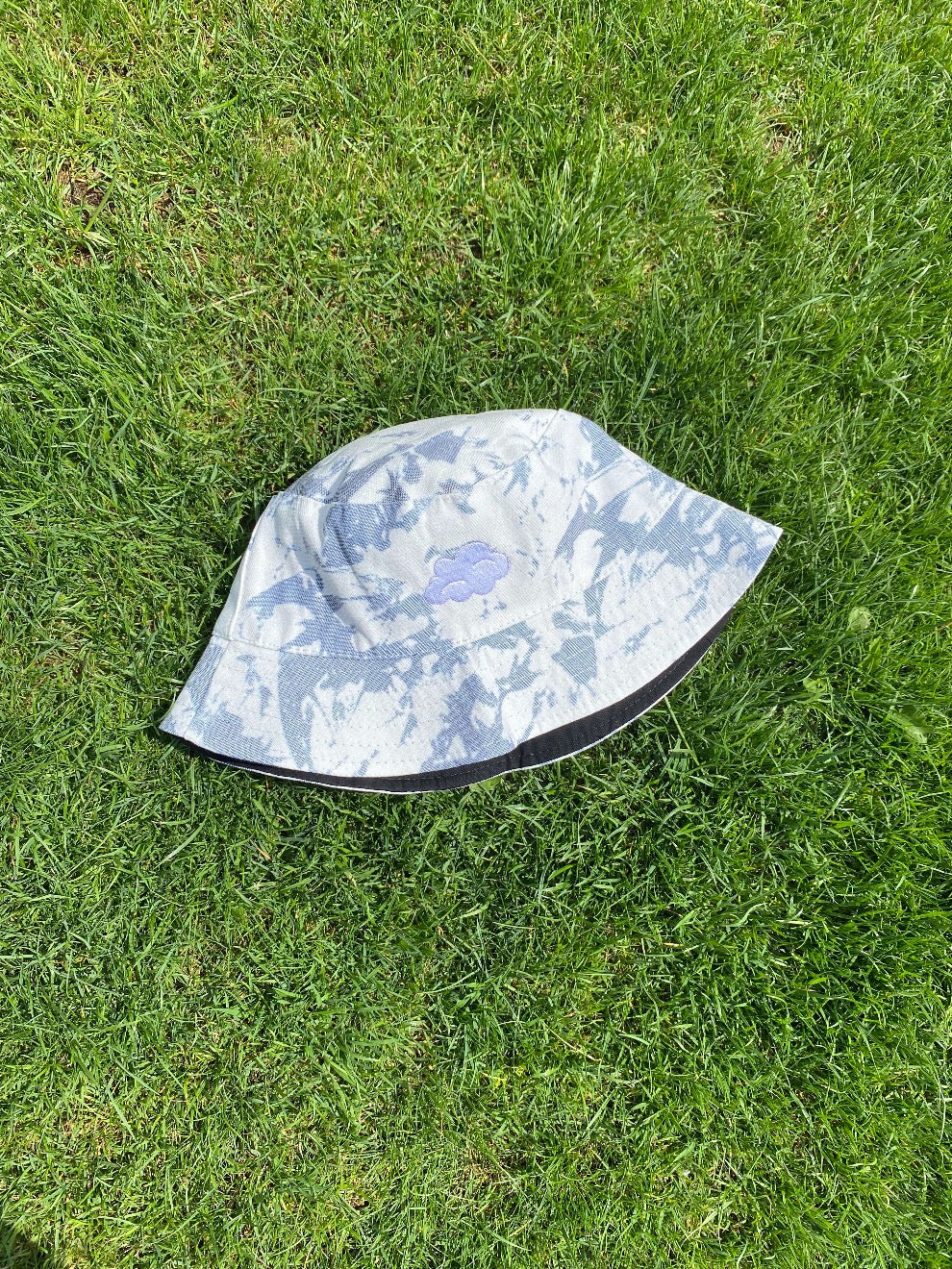 Grey Embroidered Bucket Hat