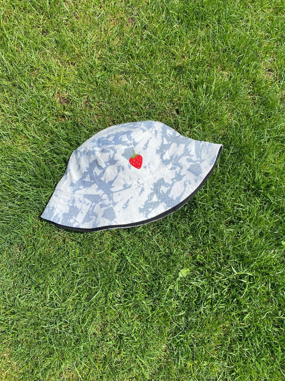 Grey Embroidered Bucket Hat