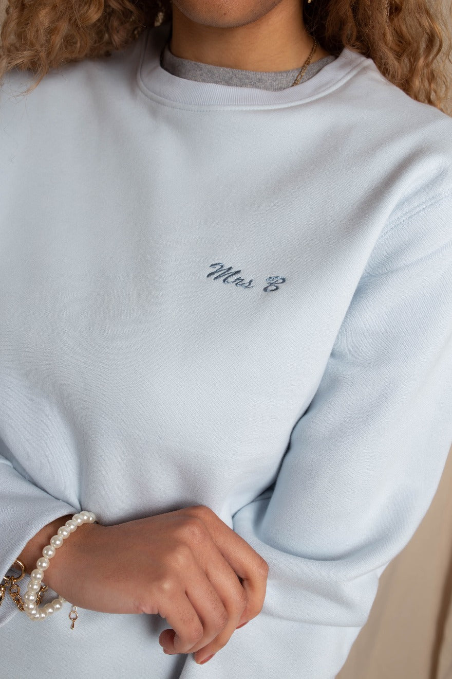 Personalised Mrs Something Blue sweatshirt