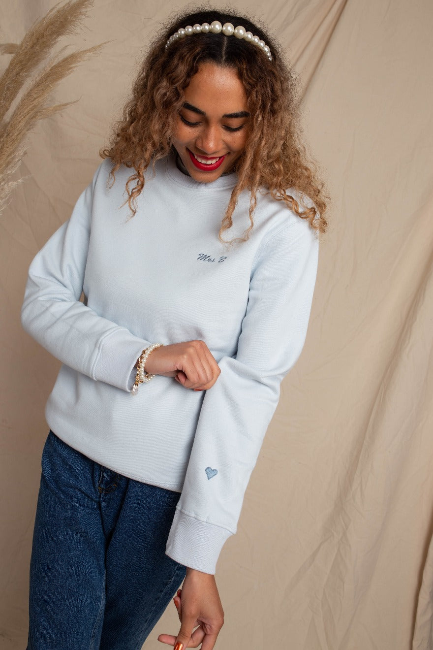 Personalised Mrs Something Blue sweatshirt