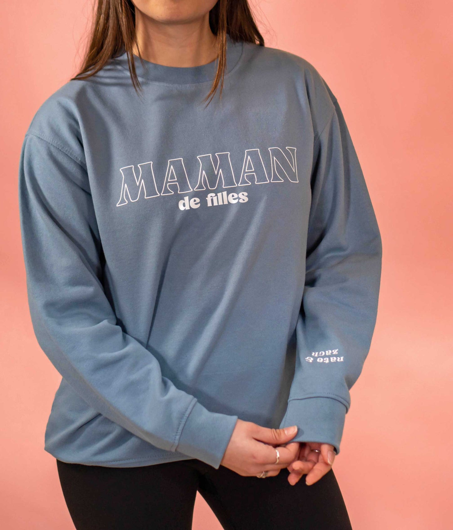 Maman De Filles Slogan Sweatshirt