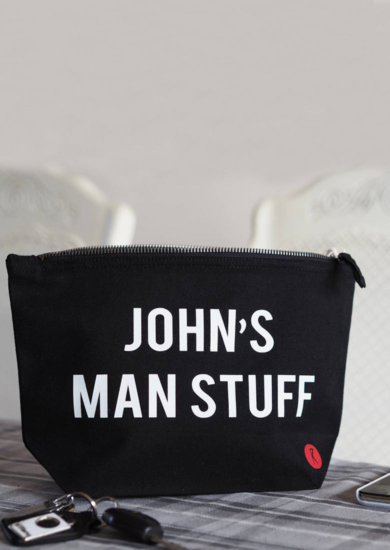 Personalised Man Stuff Wash Bag