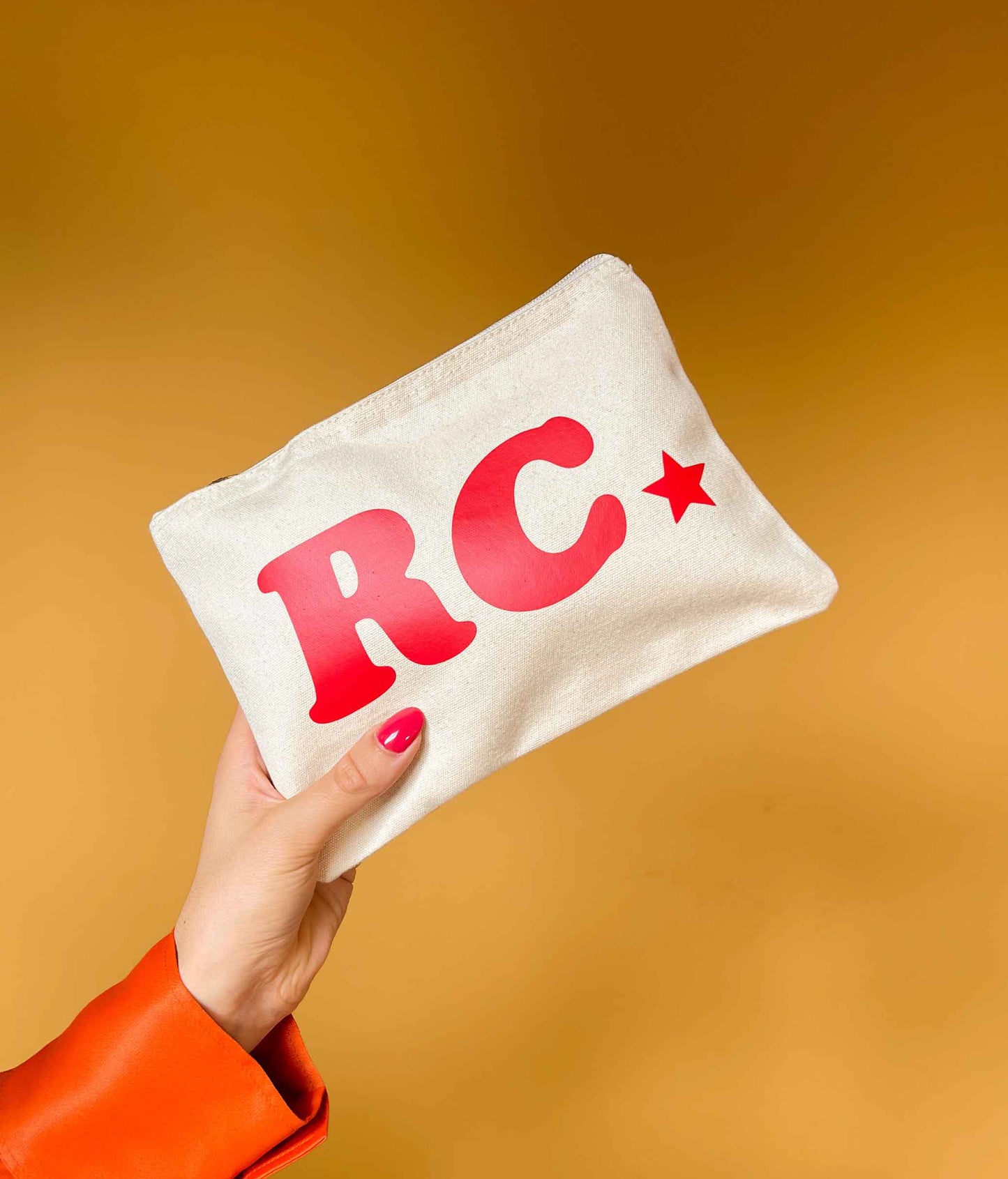 Personalised Retro Initials Makeup Bag