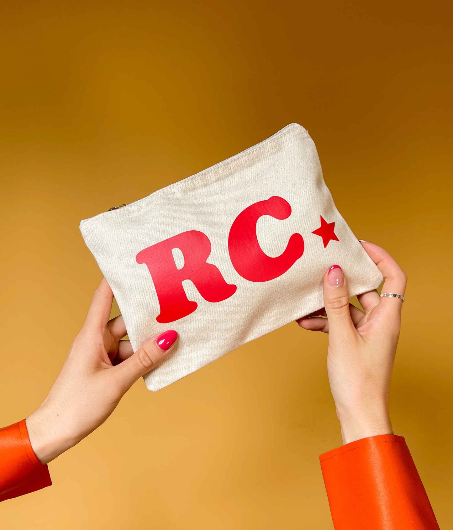 Personalised Retro Initials Makeup Bag