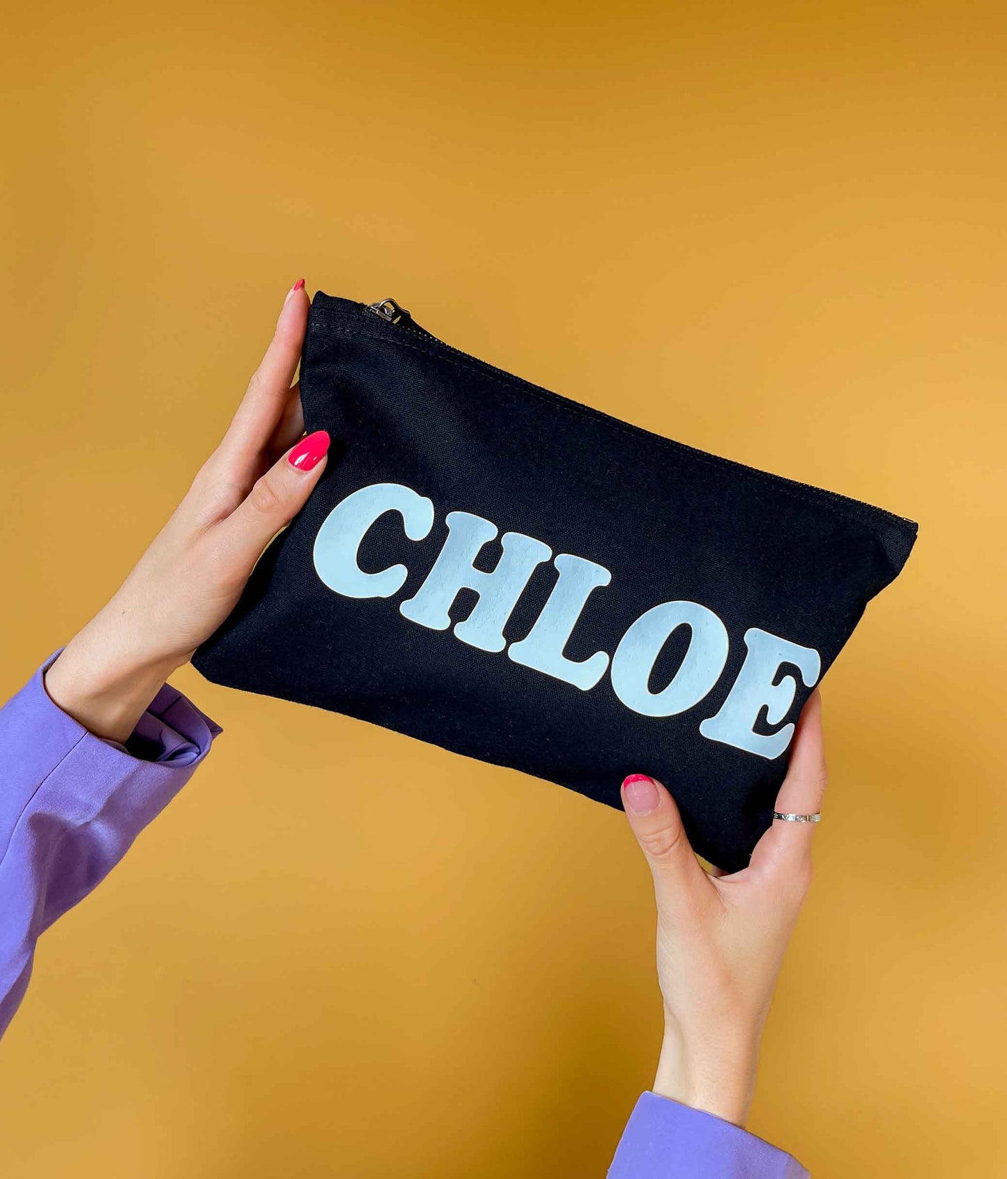 Personalised Retro Name Makeup Bag