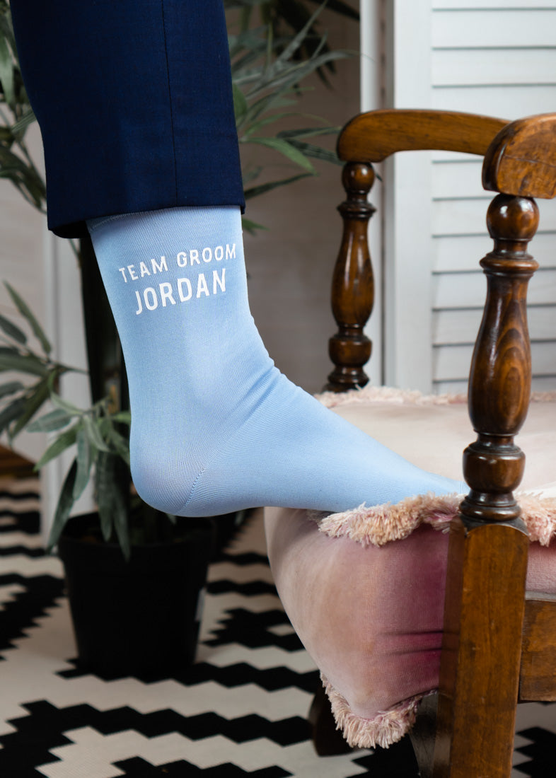 Personalised Team Groom Wedding Socks