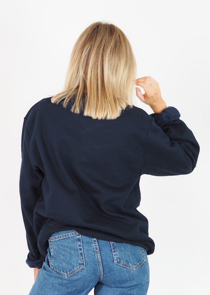 Plain Navy Unisex Fairwear Sweatshirt