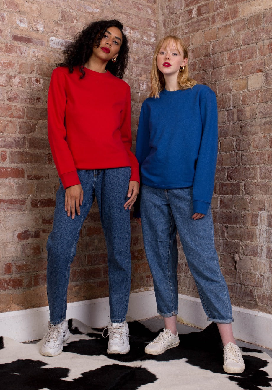 Plain Red Unisex Fairwear Sweatshirt