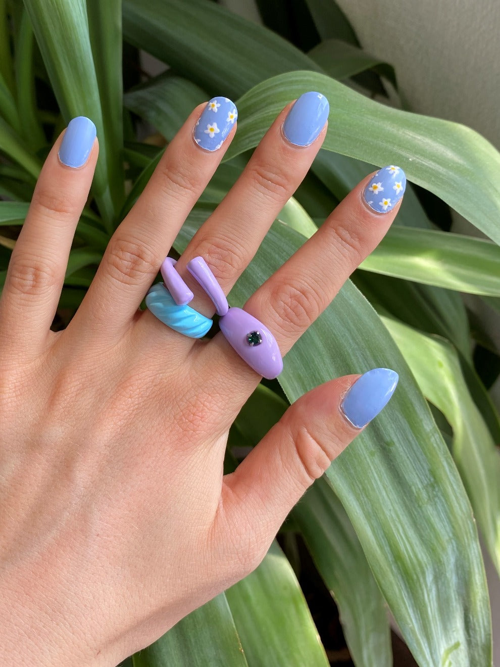 Purple Chunky Resin Ring