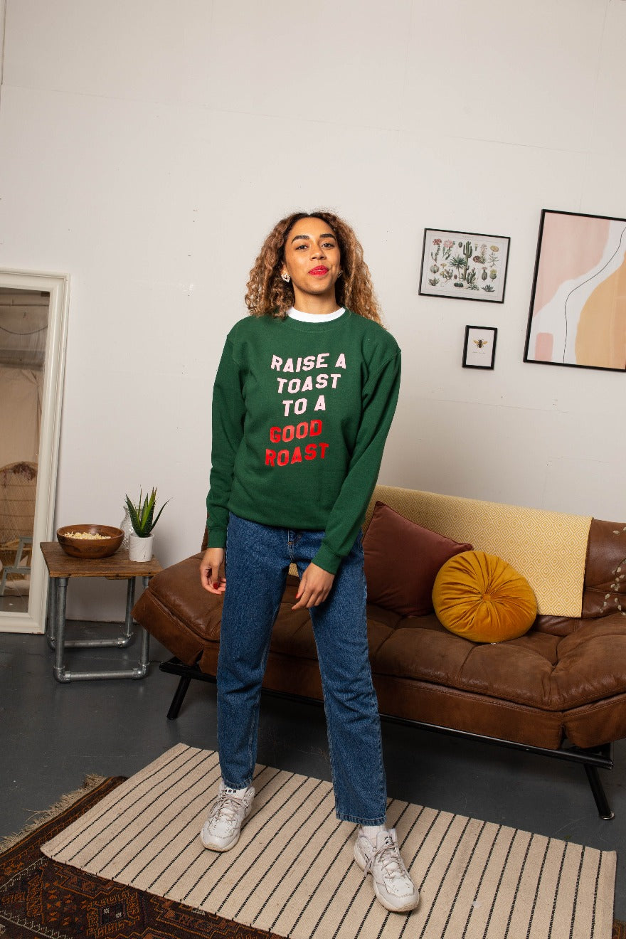 Raise a Toast to a Good Roast Christmas Jumper