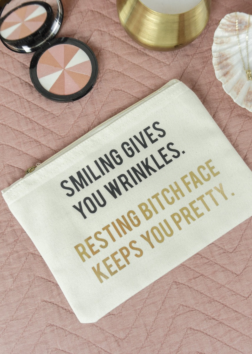 Resting Bitch Face Keeps you Pretty Make Up Bag