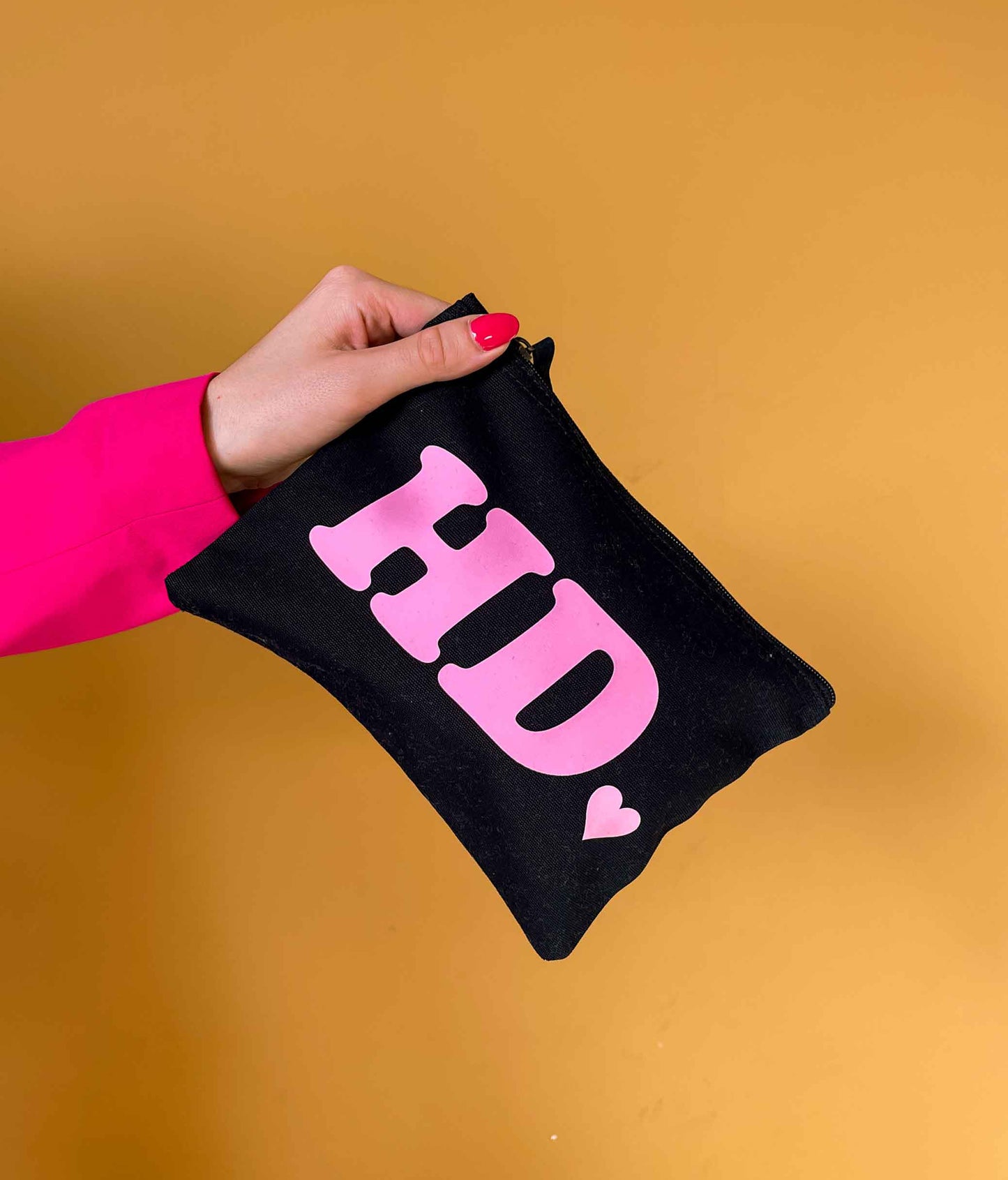 Personalised Retro Initials Makeup Bag