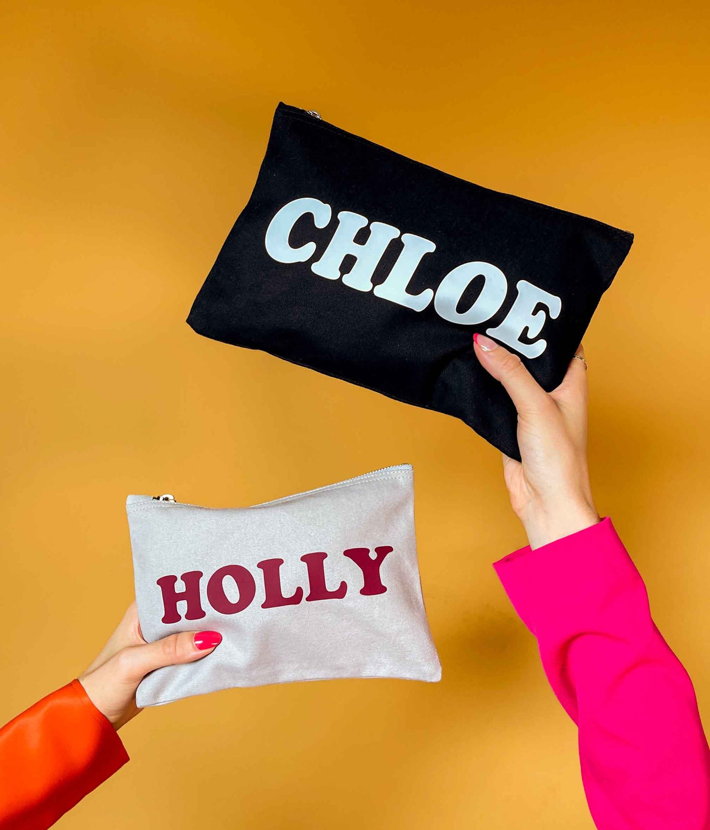 Personalised Retro Name Makeup Bag