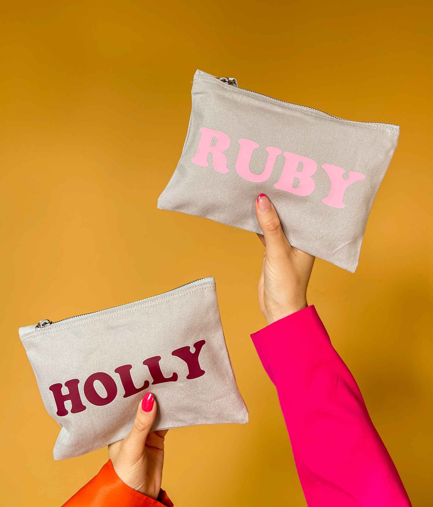 Personalised Retro Name Makeup Bag