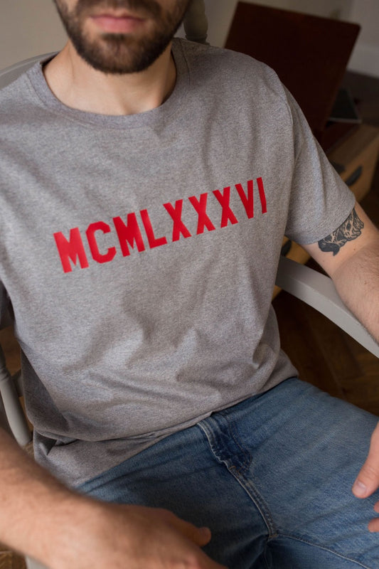 Roman Numeral Printed T-shirt