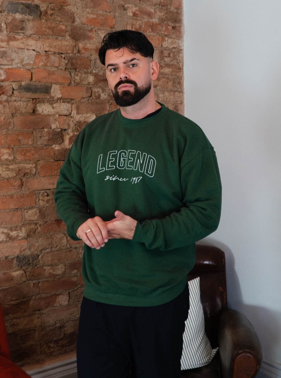 Personalised Legend Since Varsity Sweatshirt