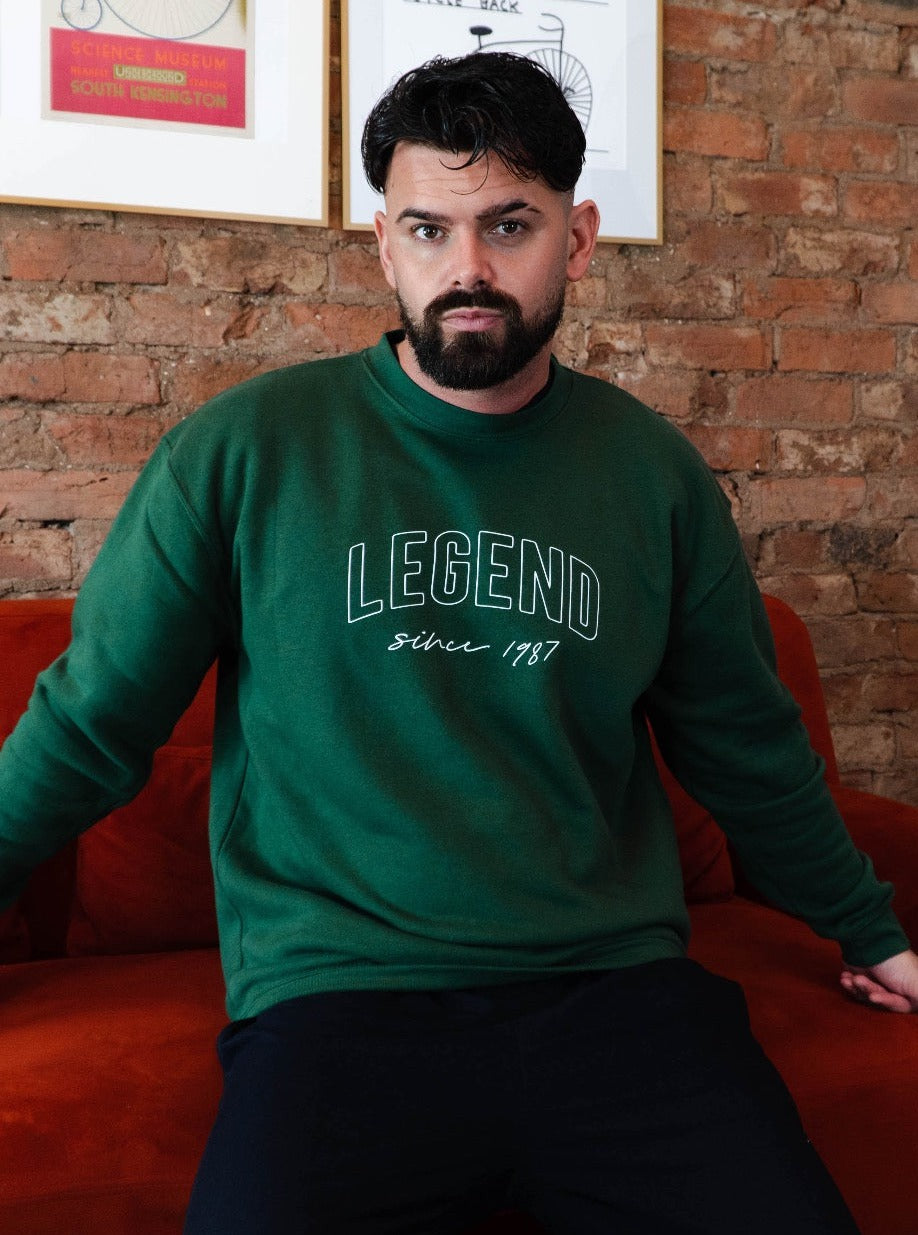 Personalised Legend Since Varsity Sweatshirt