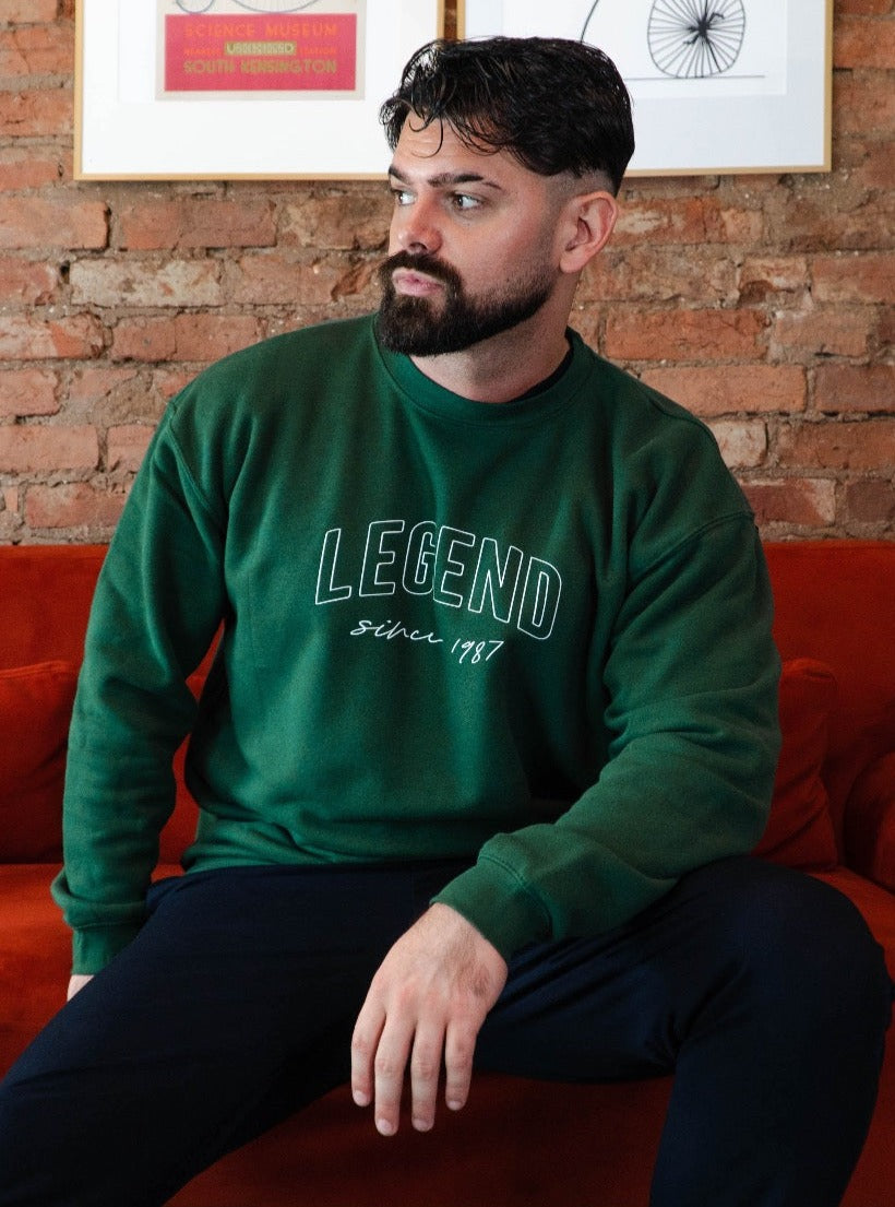 Personalised Legend Since Varsity Sweatshirt
