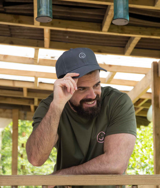 Smiley Face Embroidered Cap