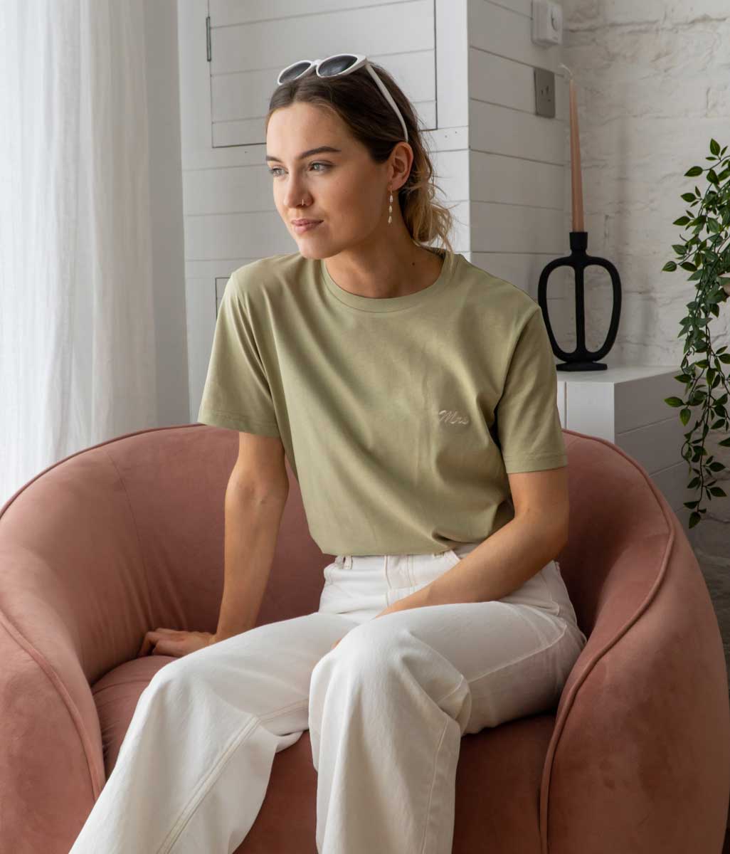 Embroidered Mrs Script T-Shirt