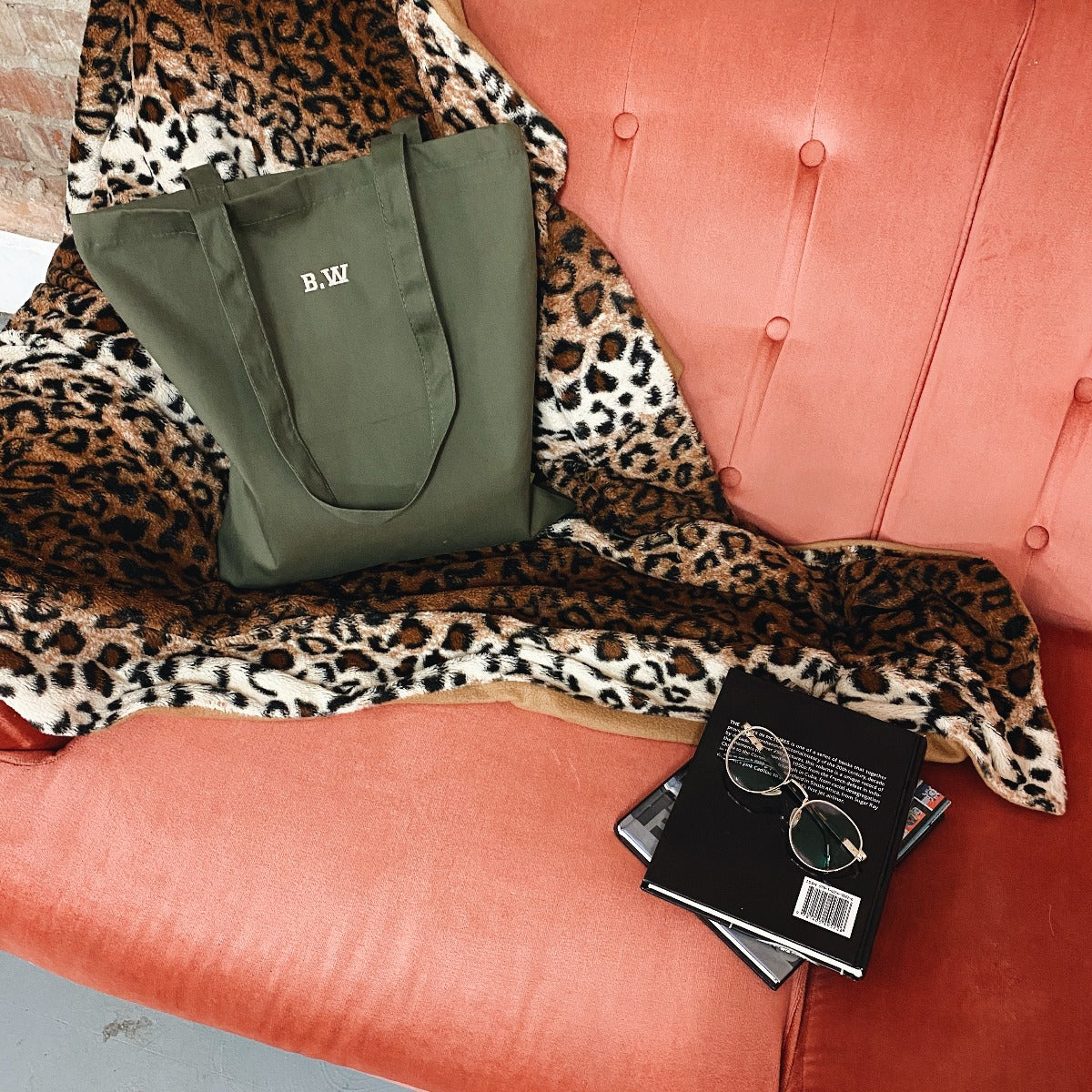 Embroidered Personalised Initials Tote Bag