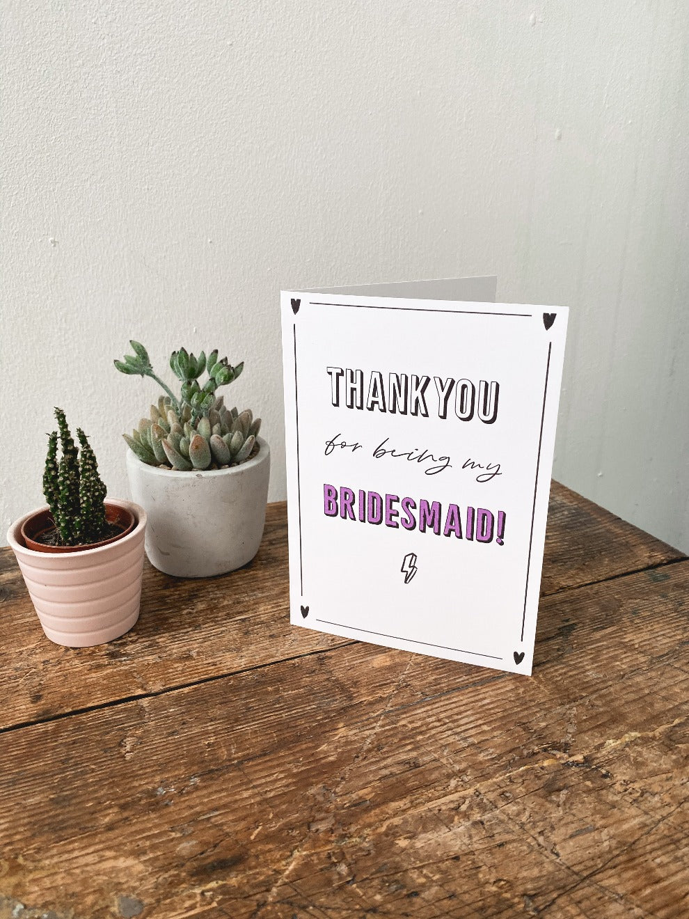 Bridesmaid Thank You Greetings Card