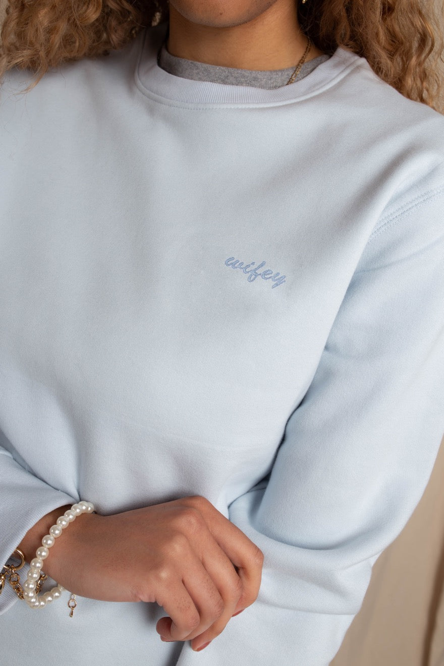 Wifey Embroidered Sweatshirt
