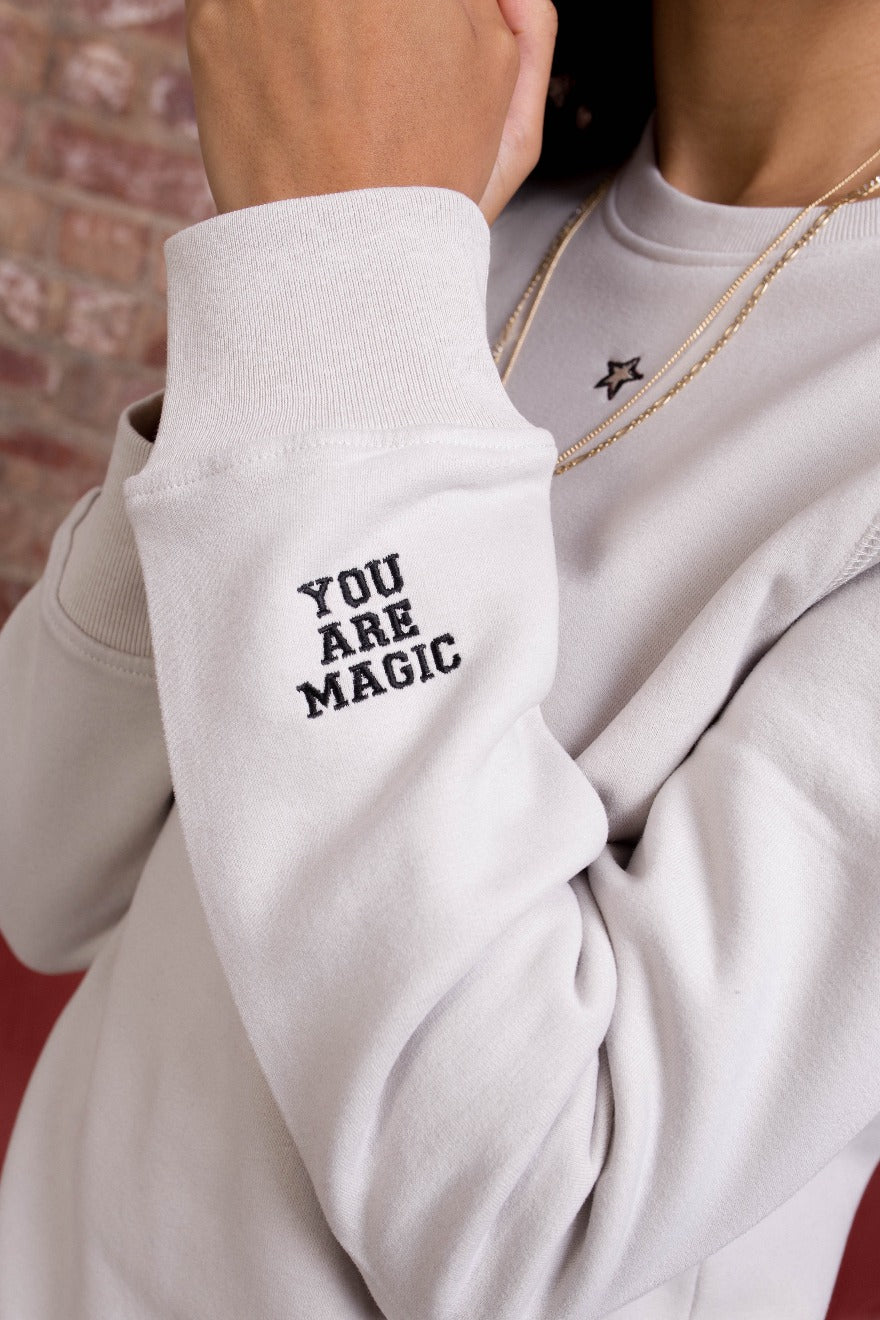 Embroidered Personalised Cuff Sweatshirt