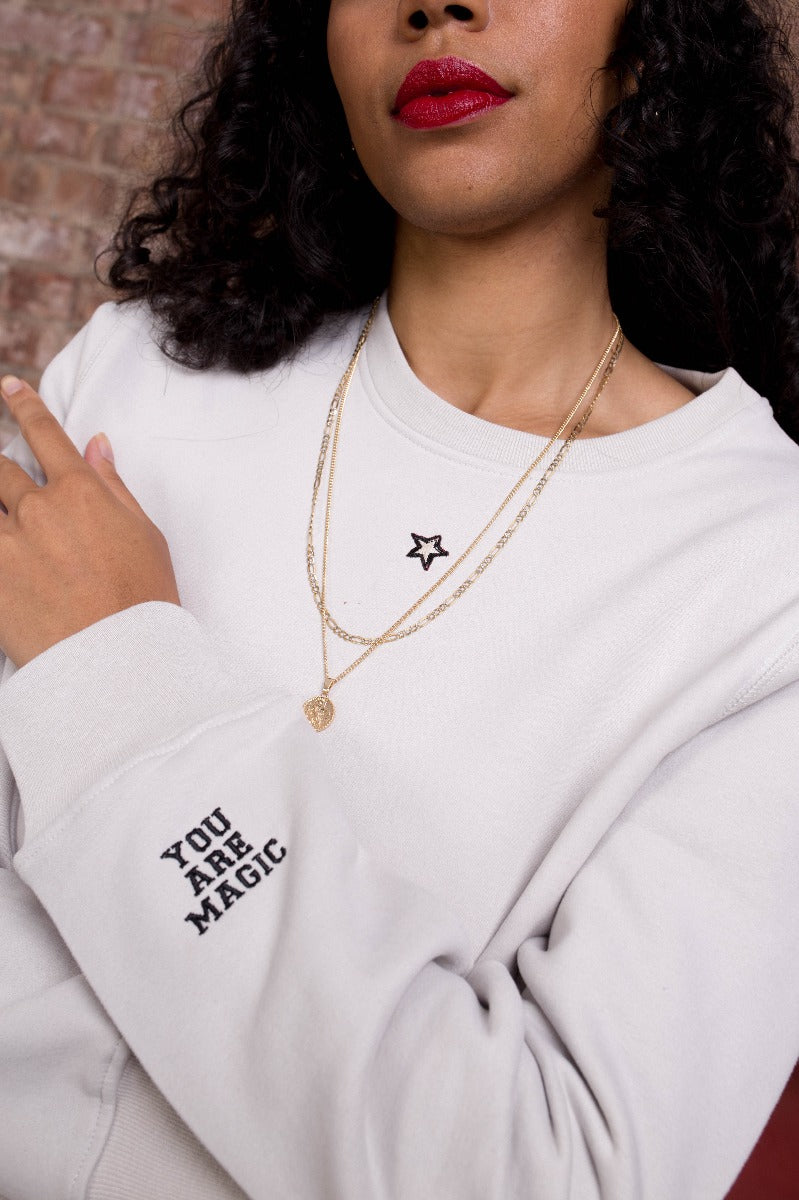 Embroidered You are Magic Star Sweatshirt