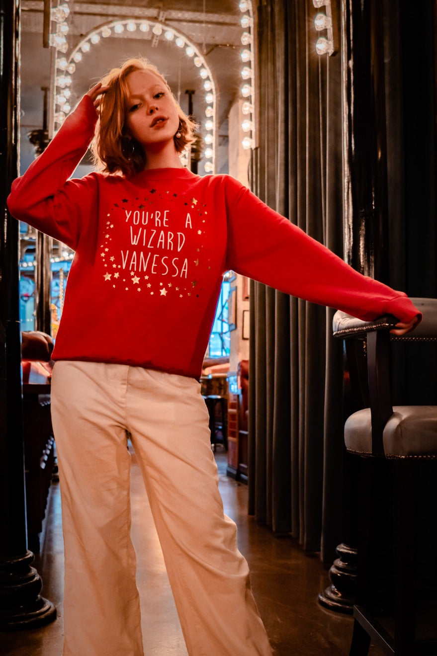S Red You're A Wizard Vanessa Sweatshirt SALE
