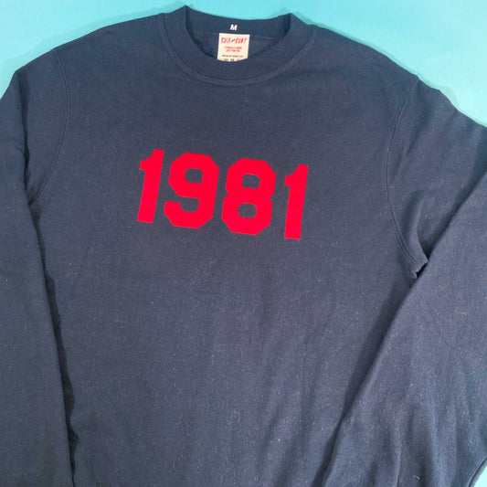 M 1981 Navy Red Year Sweatshirt SALE