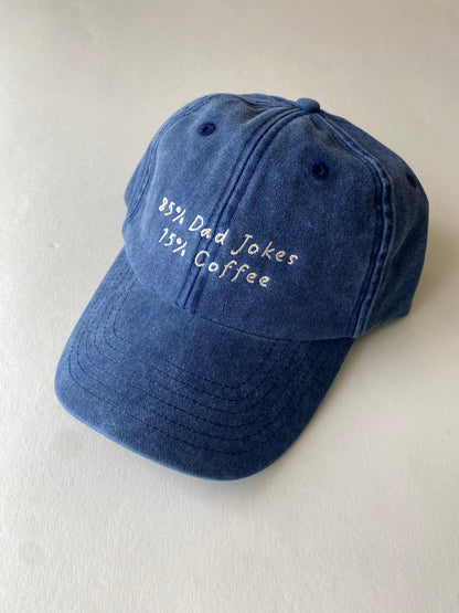 85% Dad Jokes 15% Coffee Slogan Cap