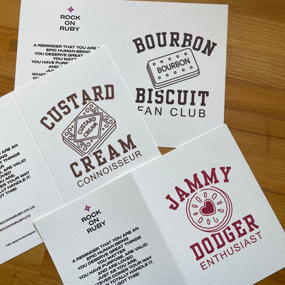 Bourbon Biscuit Fan Club Greetings Card