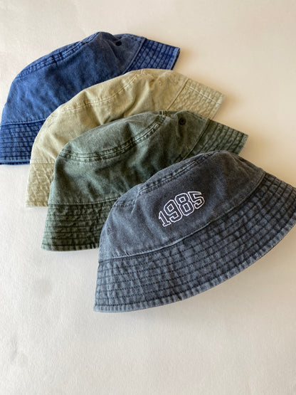 Personalised Varsity Year Vintage Bucket Hat