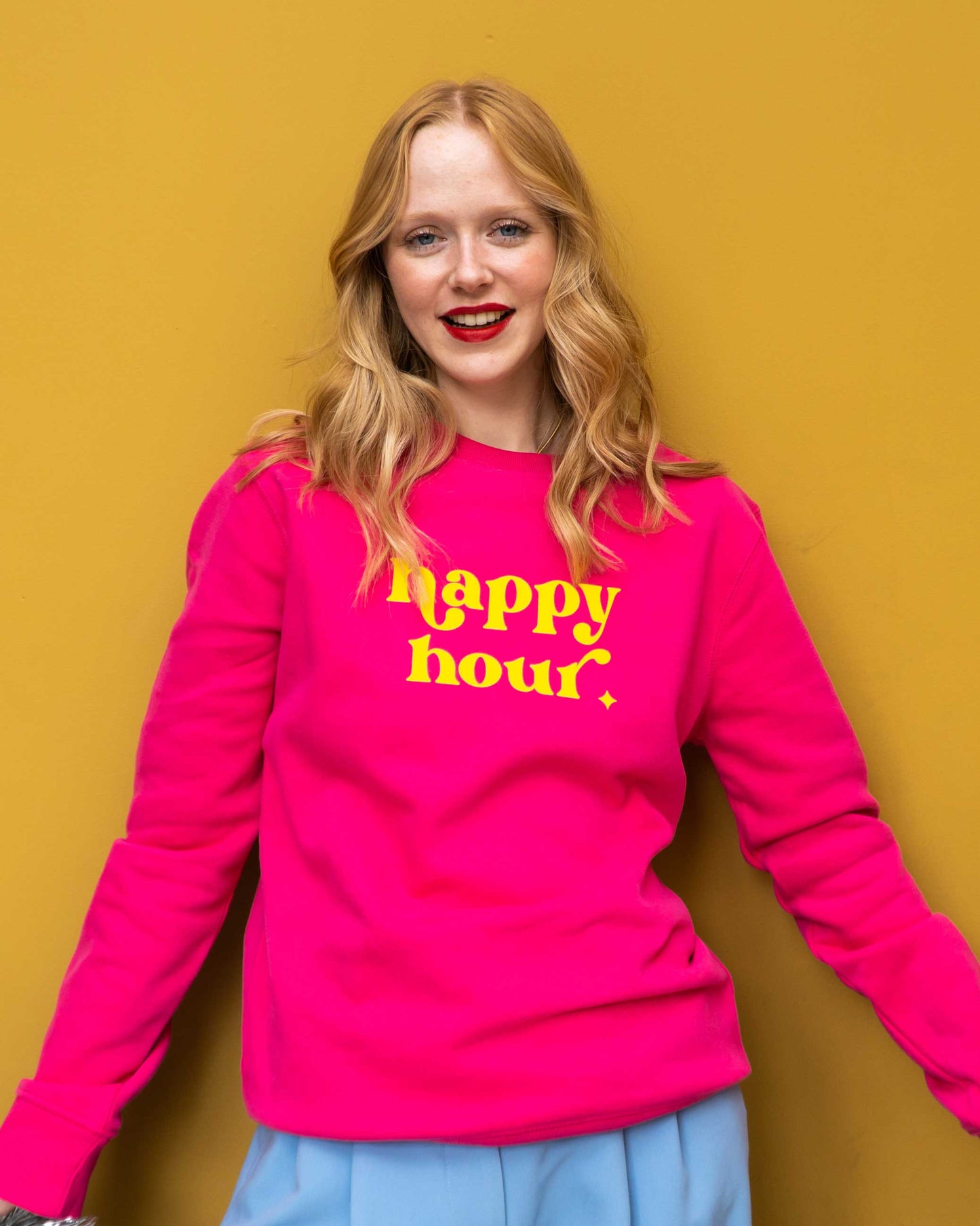 Happy Hour Slogan Sweatshirt