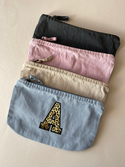 Personalised Leopard Print Accessory Bag