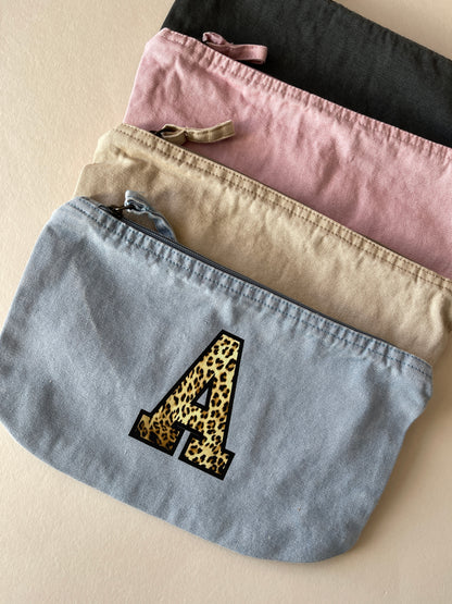 Personalised Leopard Print Accessory Bag