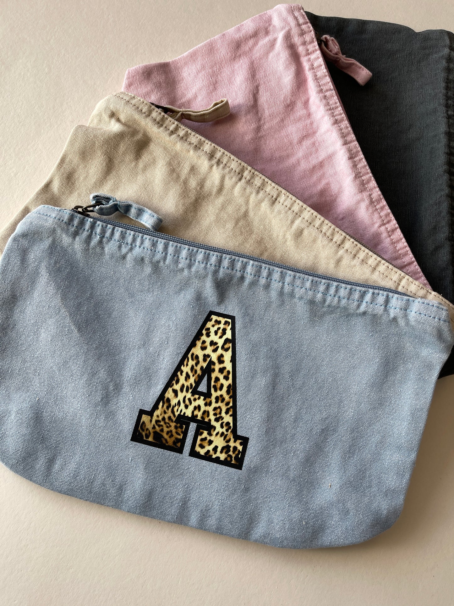 Personalised Leopard Print Accessory Bag