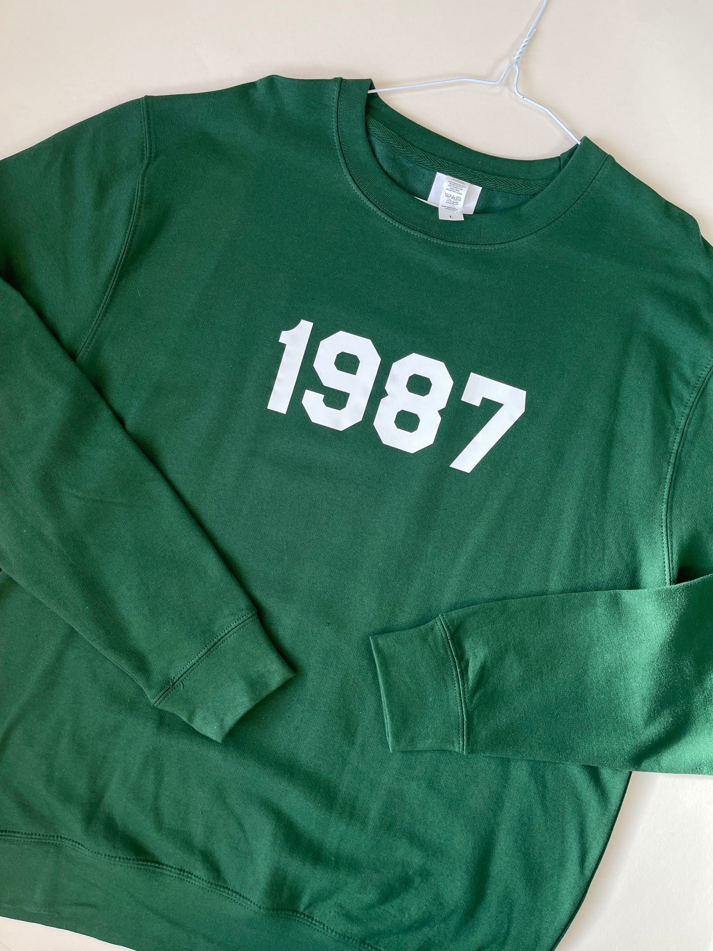 L Bottle Green 1987 Year Sweatshirt SALE