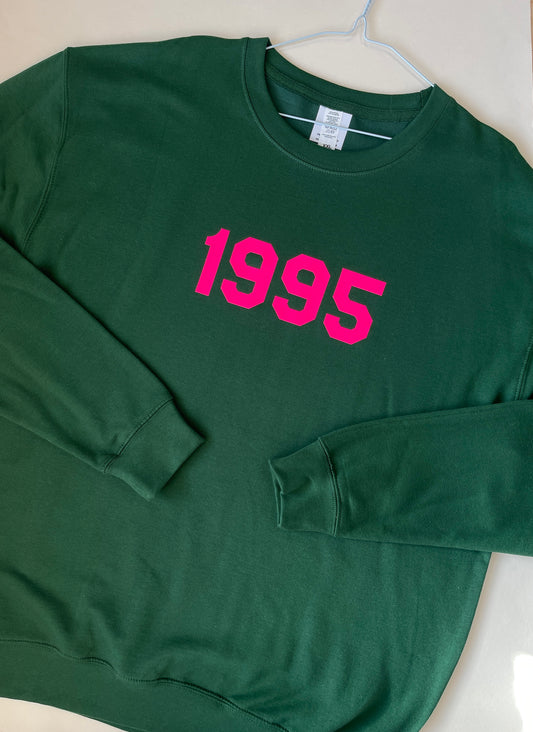 M Bottle Green 1995 Year Sweatshirt SALE