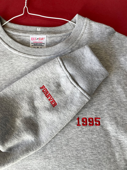 M 1995 Grey Red Year Sweatshirt SALE