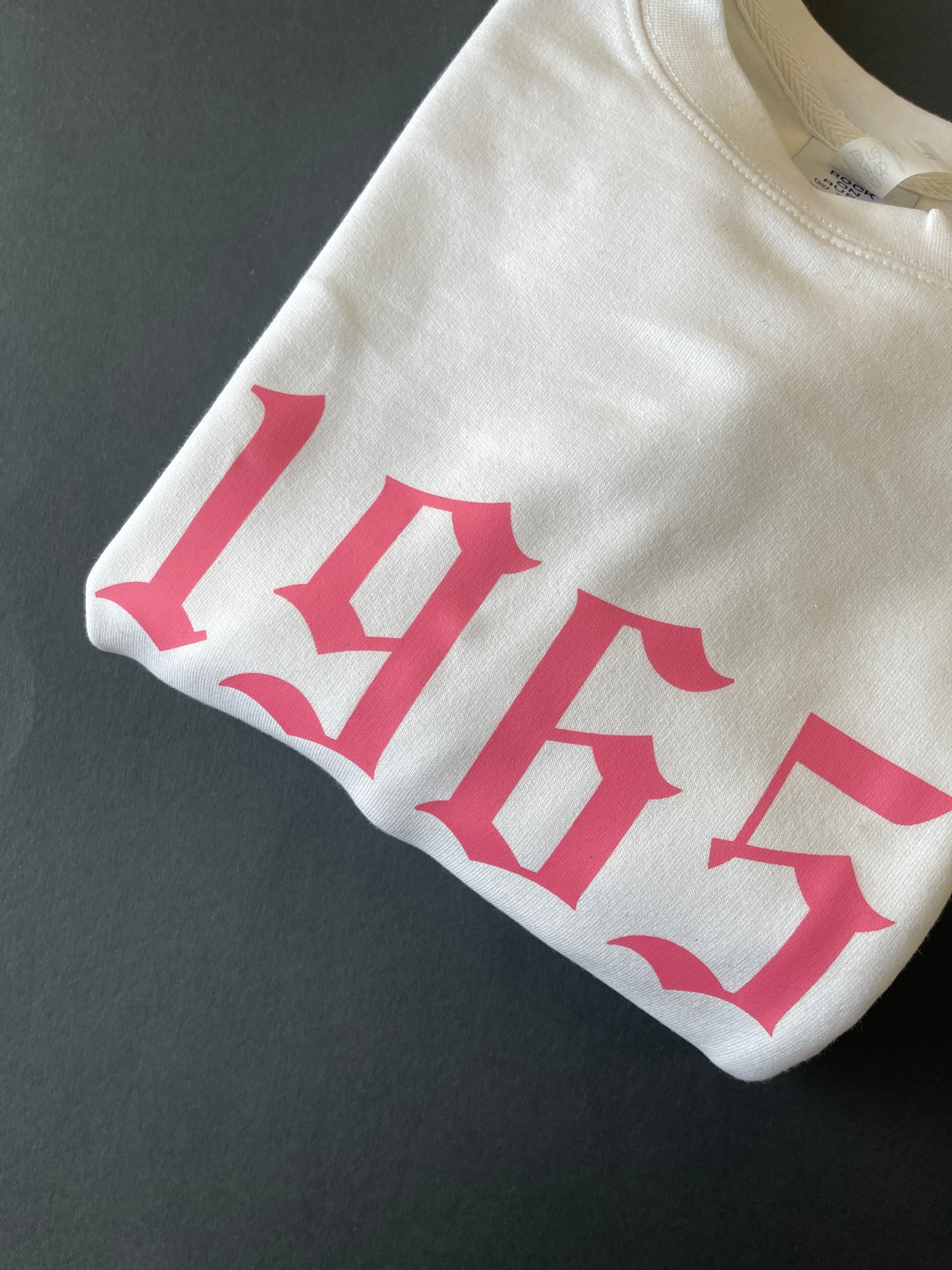 Old English Font personalised Year Sweatshirt