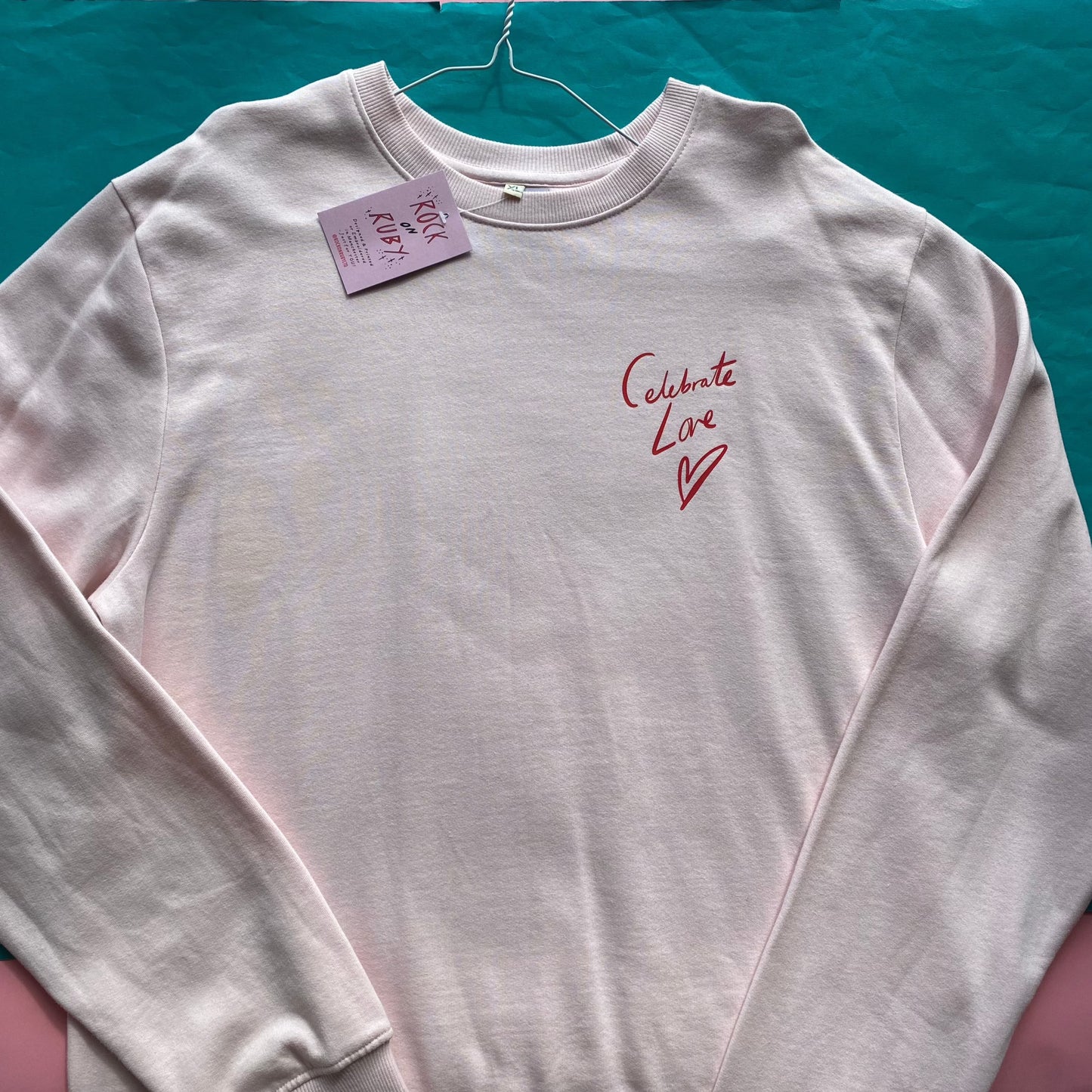S & XL Organic Celebrate Love Sweatshirt SALE