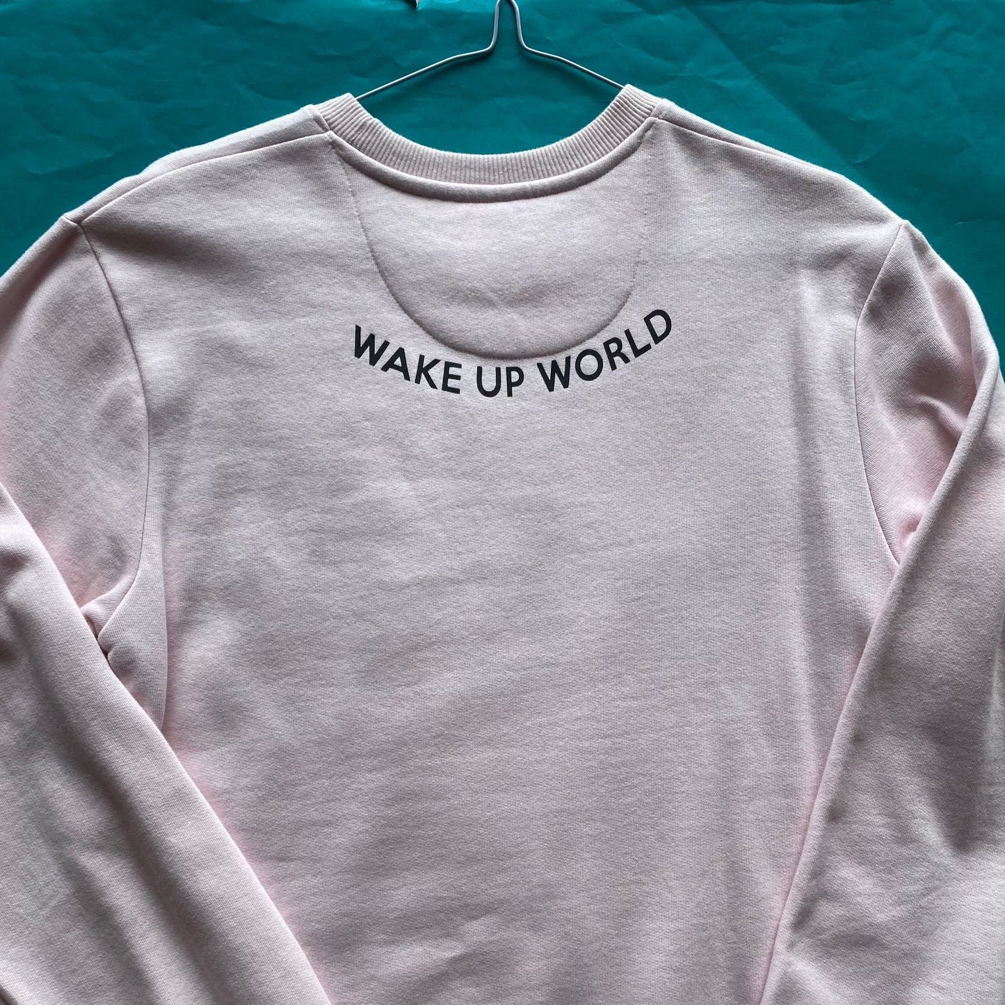 XS - Wake up World Embroidered Eye Organic Pink Sweatshirt SALE