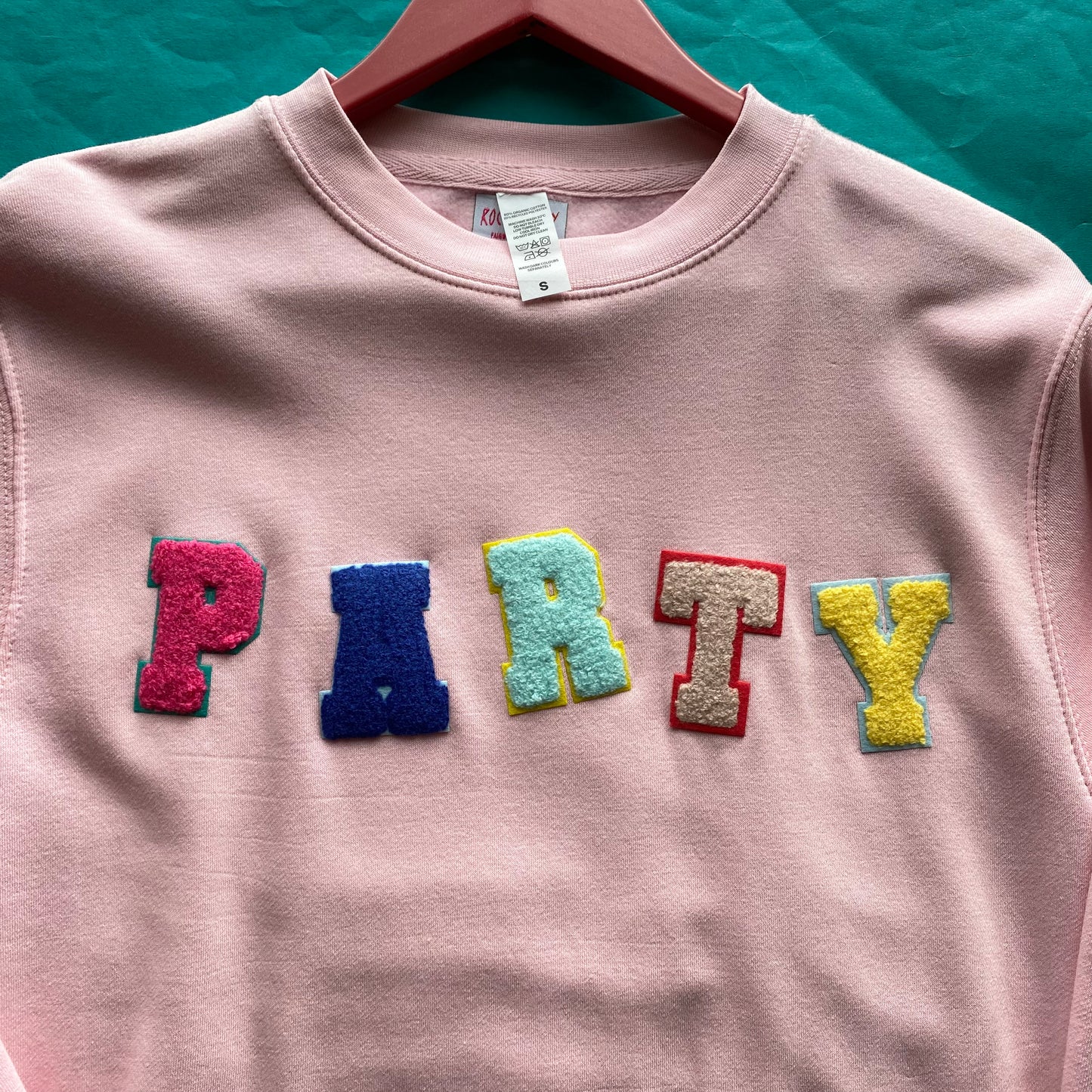 3D Varsity Party Pink Small Sweatshirt SALE