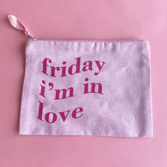 Friday I'm In Love - Pink Medium Make Up Bag - SALE