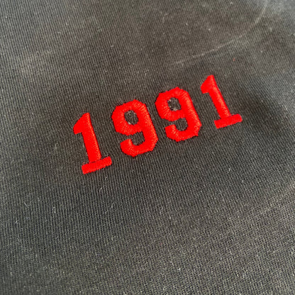 L 1991 black & red embroidery T shirt SALE